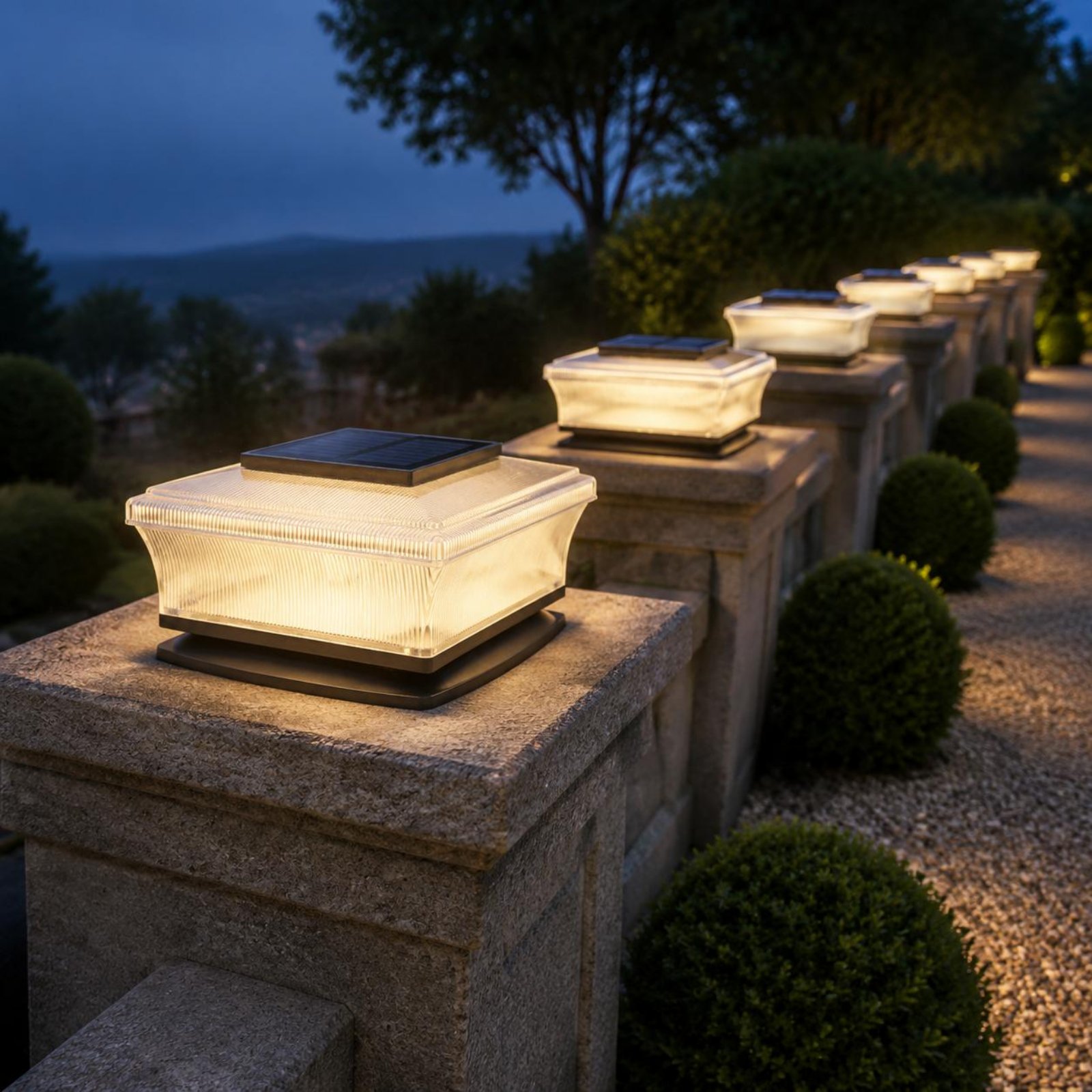 Outdoor Lighting Modern - Güneş Enerjili Direk Başlığı Lambası Kablosuz