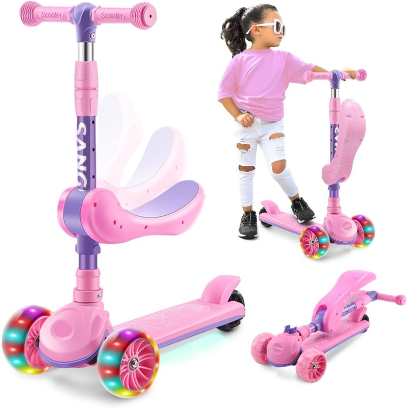 Outdoor Lighting Deck - 2'si 1 arada Çocuk Kick Scooter