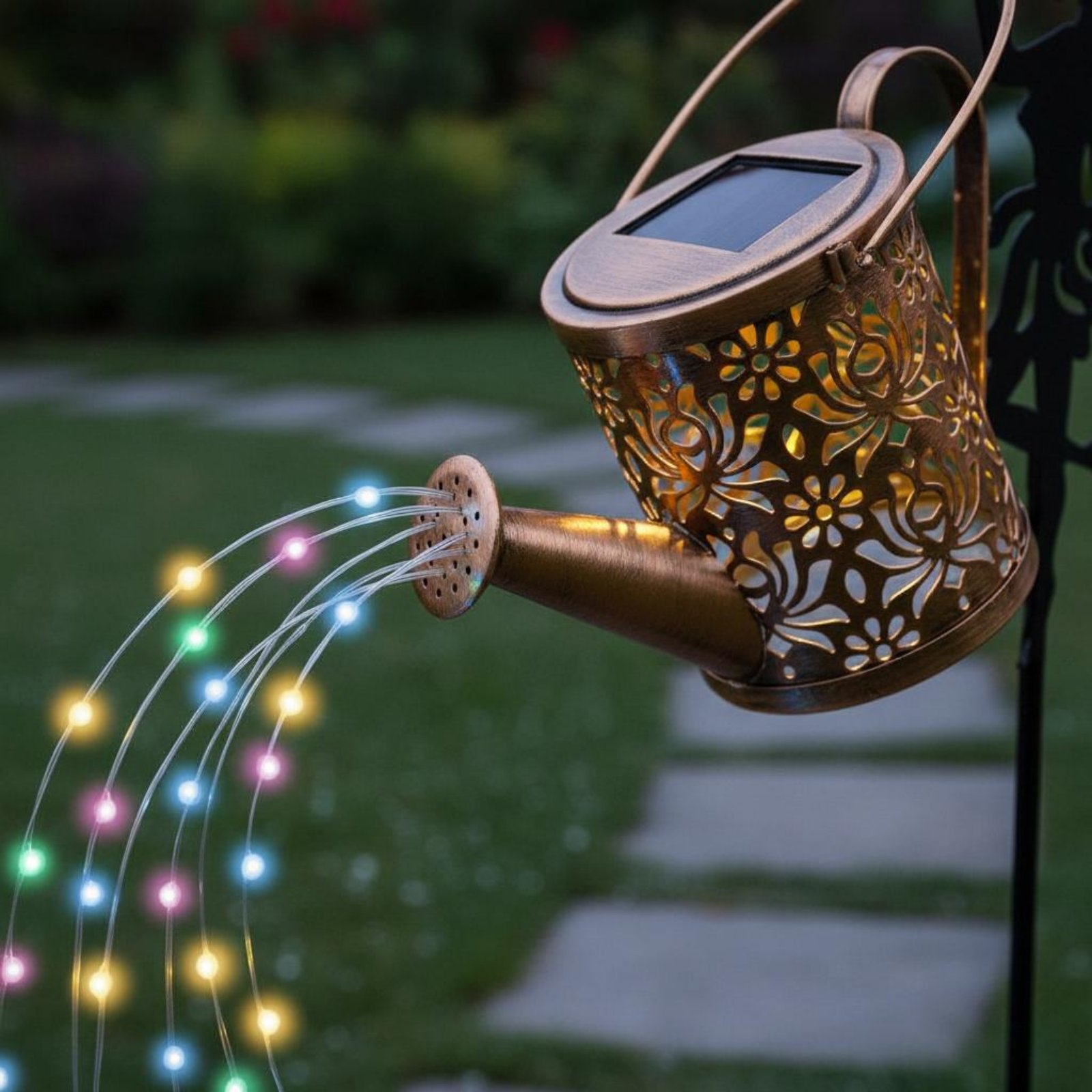 Outdoor Lighting Modern - Güneş enerjili peri sulama kabı ışıklı