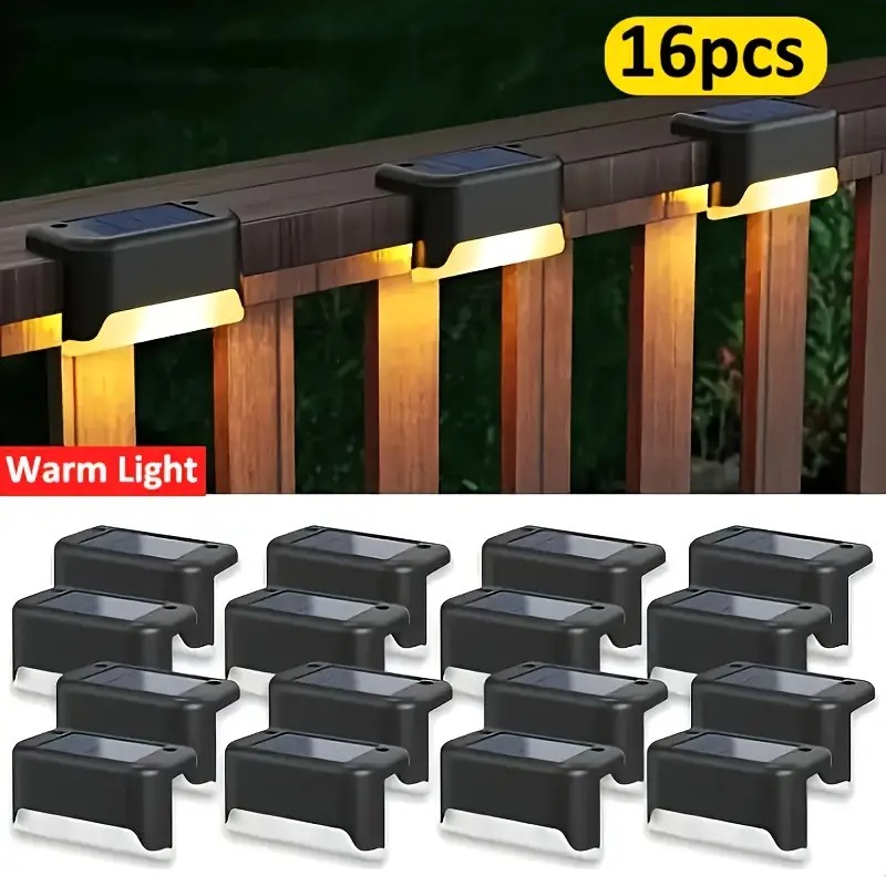 Outdoor Lighting For Fence - 16 adet güneş enerjili dış mekan