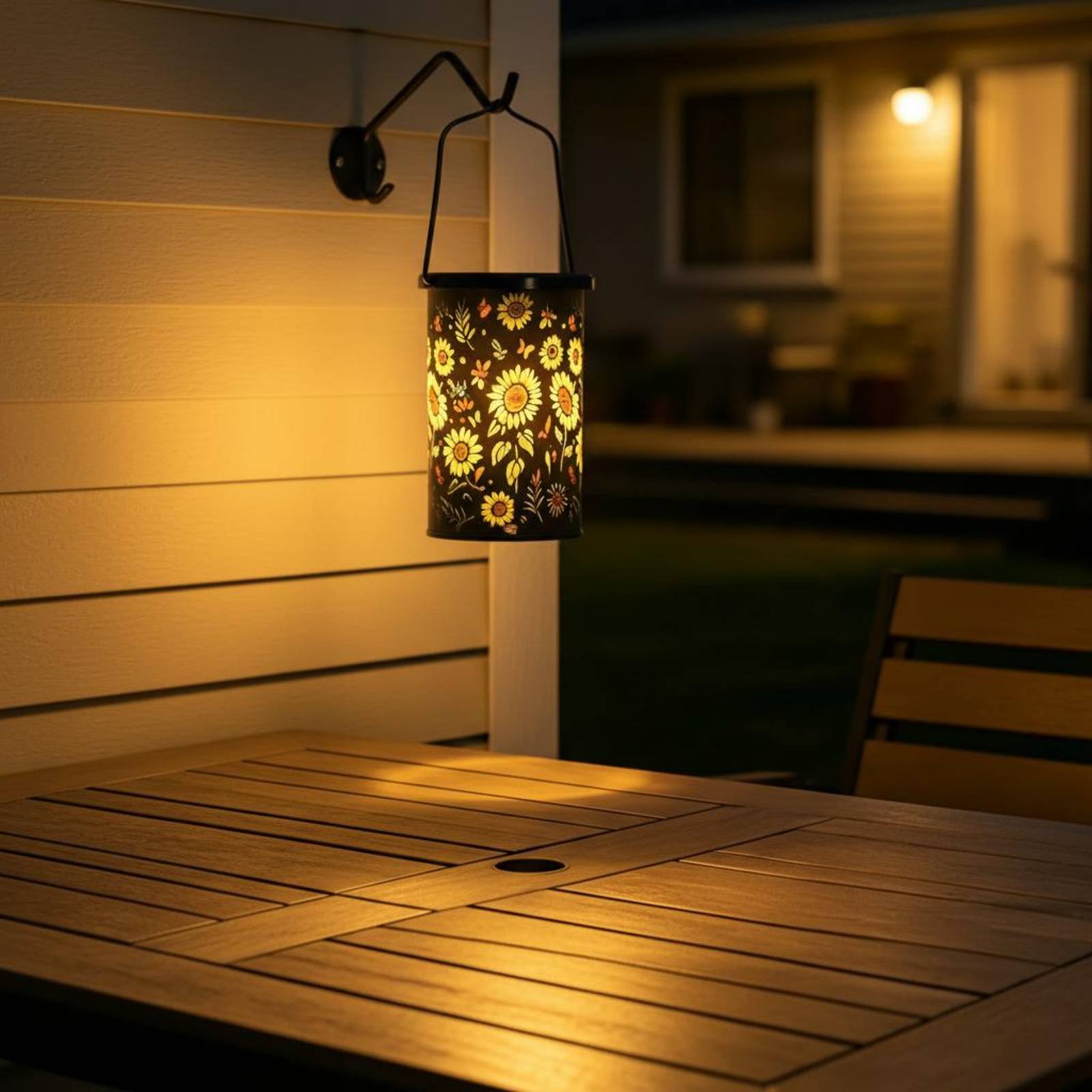 Hanging Outdoor Lighting - Çiçekli Fener Vintage Tasarım Asılı Güneş