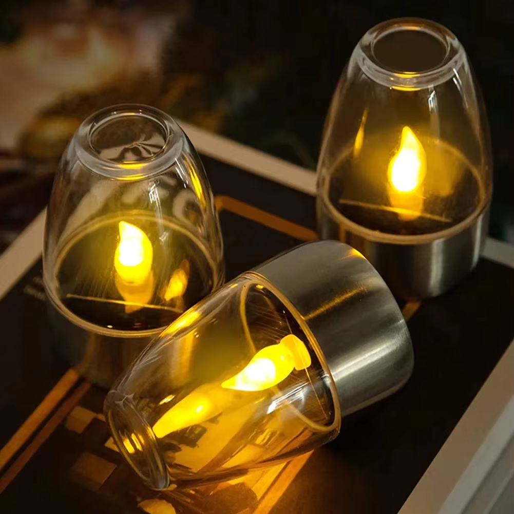 Outdoor Lighting Deck - LED Paslanmaz Çelik Güneş Mum Işıkları