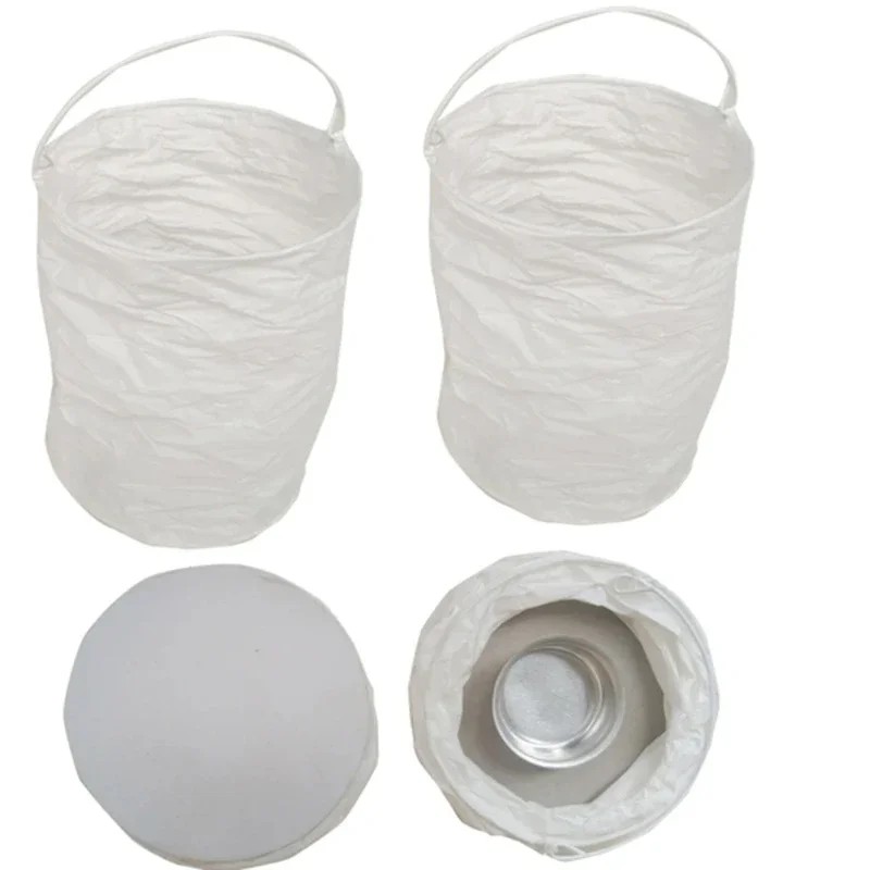 Outdoor Lighting Year Round - 4 adet DIY Beyaz Düz Silindirik