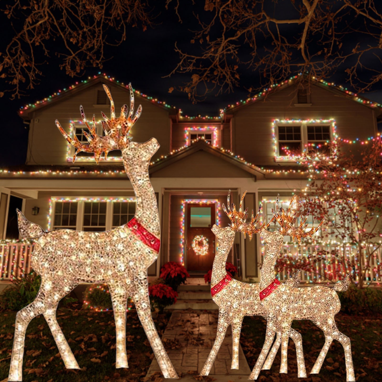 Outdoor Lighting Event - Işıklı noel dekorasyon geyik 1 parça