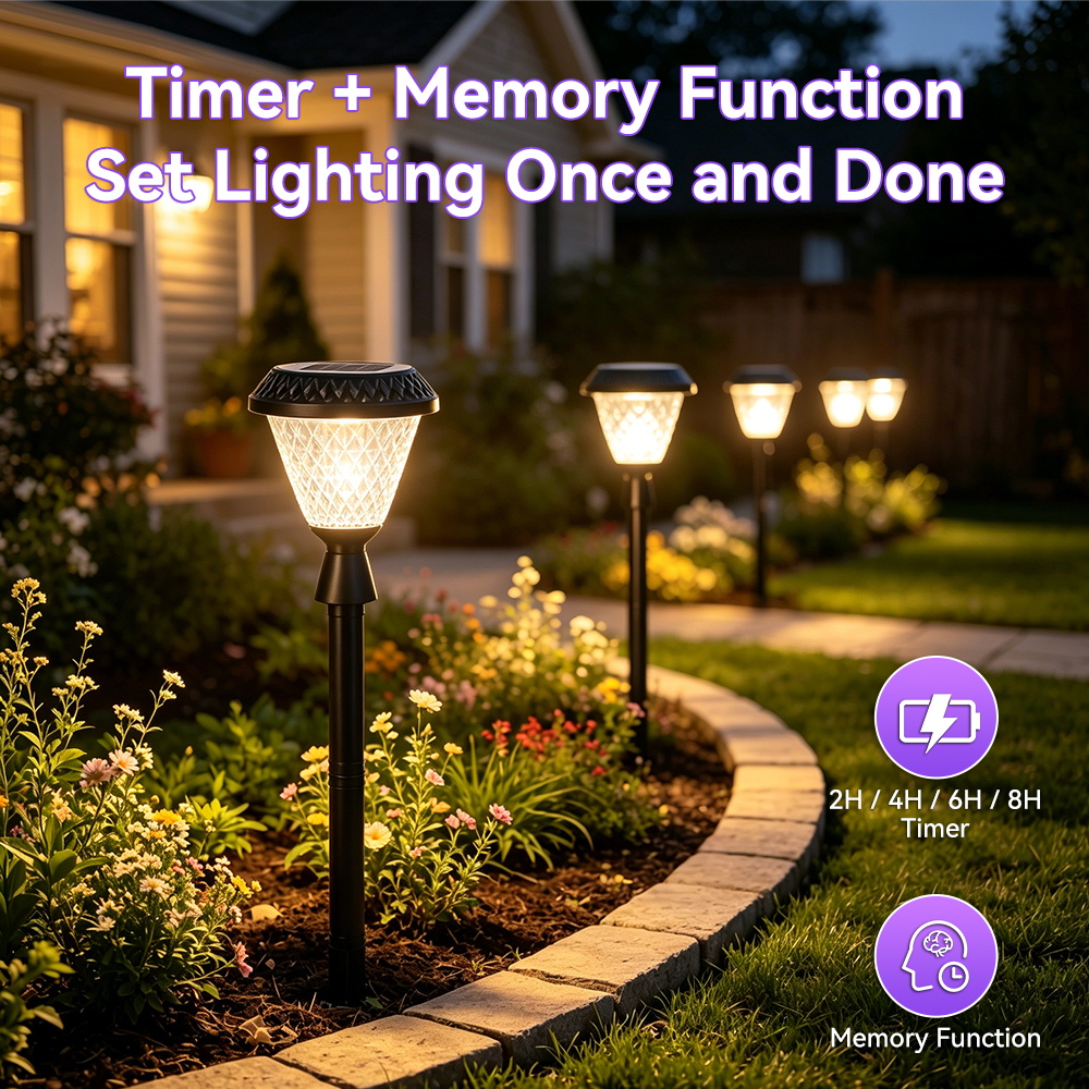 Color Changing Outdoor - Güneş Enerjili Direk Üstü Lambası IP65