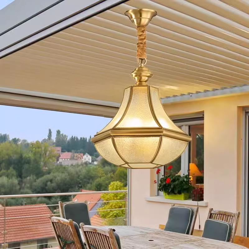 Outdoor Lighting Chandelier - Dış mekan su yalıtımı tam bakır