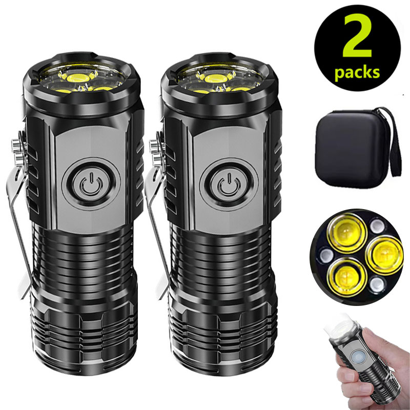 Outdoor Lighting Diy - Kalem Klipsli Mini 3LED El Feneri,