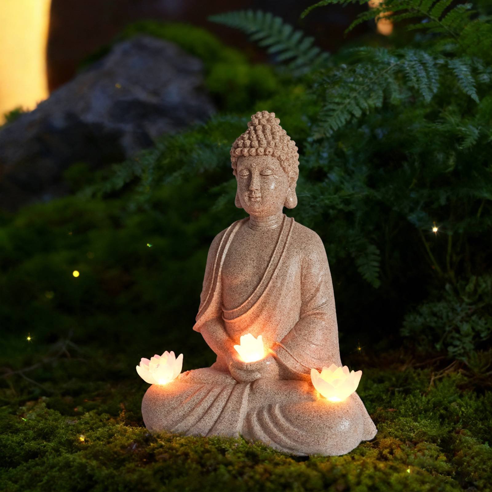 Güneş enerjili Buda Heykeli Dı - Outdoor Lighting Modern incelemesi ve fiyatı