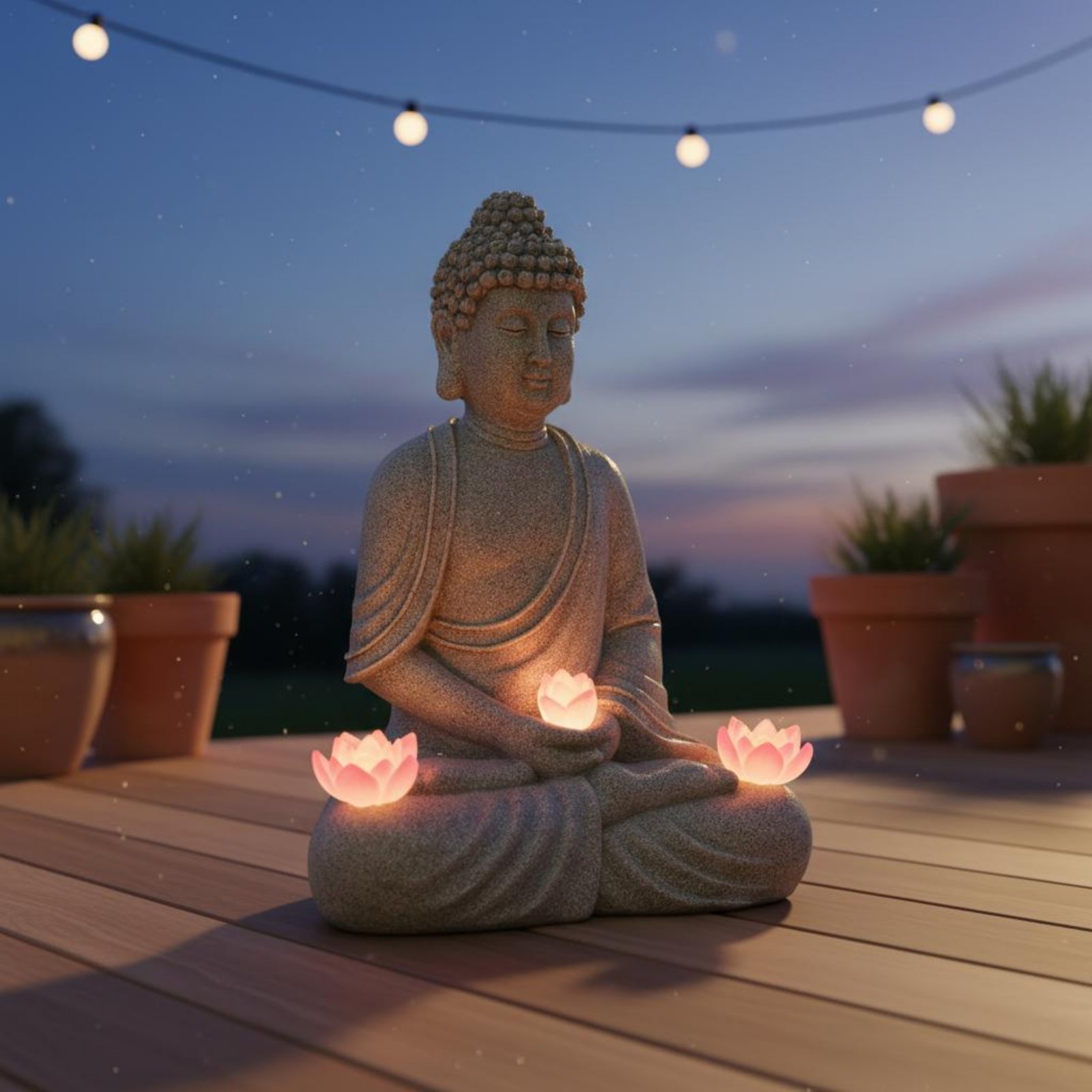 Güneş enerjili Buda Heykeli Dı - Outdoor Lighting Modern incelemesi ve fiyatı