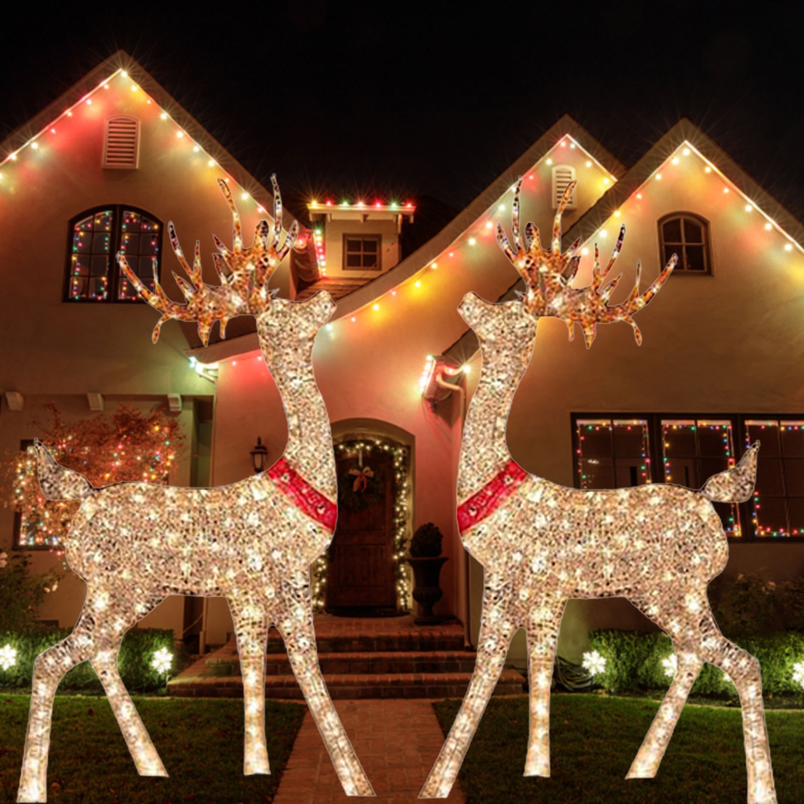 Işıklı noel dekorasyon geyik 1 - Outdoor Lighting Event incelemesi ve fiyatı