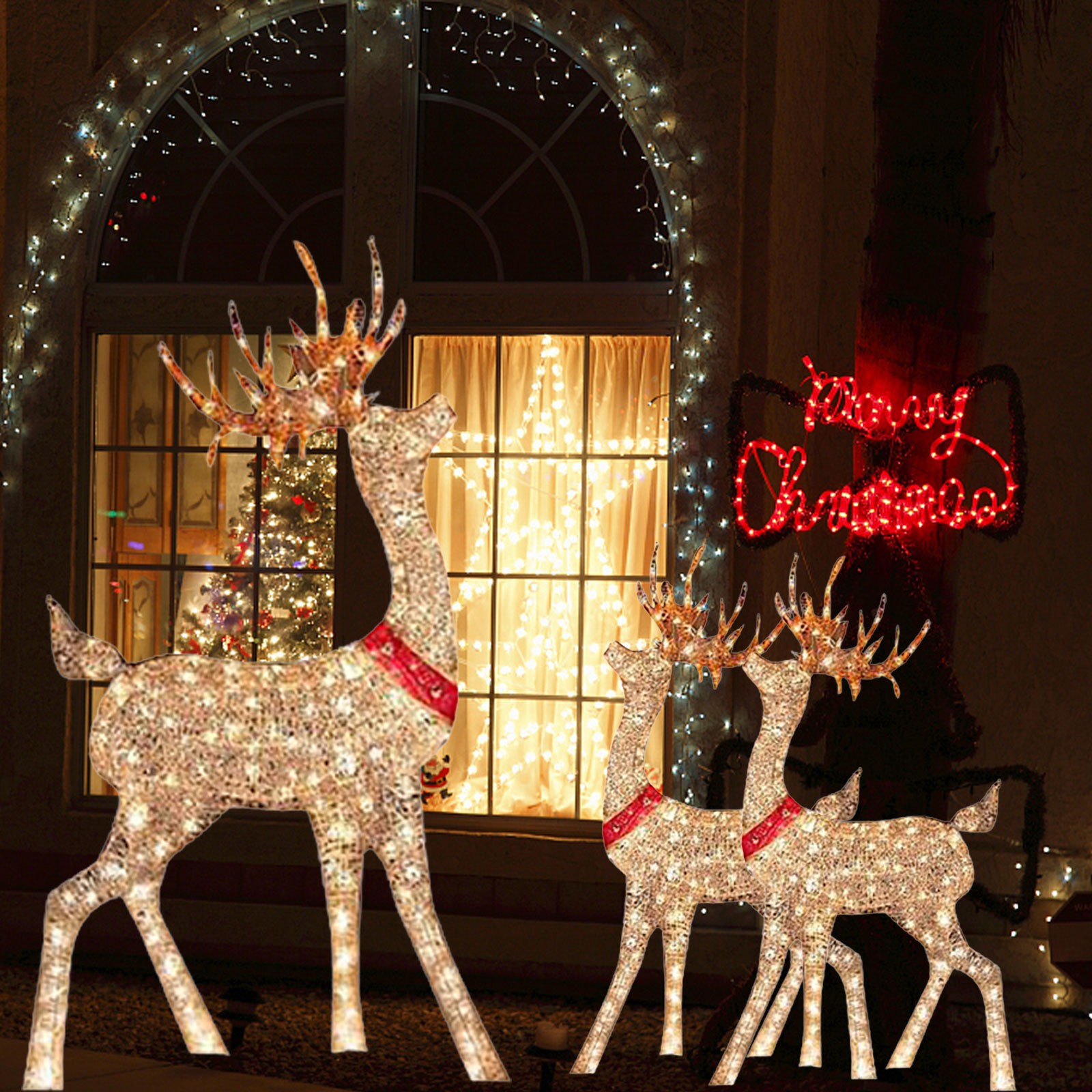 Işıklı noel dekorasyon geyik 1 - Outdoor Lighting Event incelemesi ve fiyatı